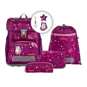 Školn&#237; aktovka CLOUD pro prvň&#225;čky - 5d&#237;ln&#253; set, Step by Step Sweet Unicorn Nuala
