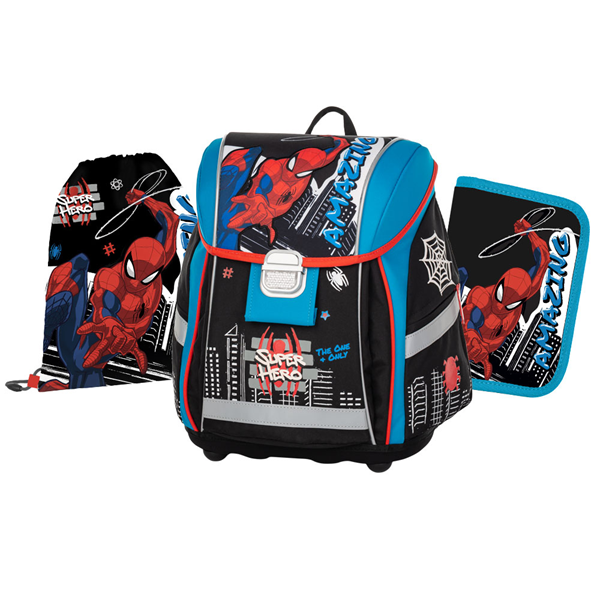 Školní set OXY PREMIUM Light - Spiderman (aktovka + penál + sáček)