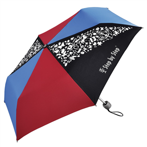 Dětský skládací deštník Step by Step - černý/červený/modrý