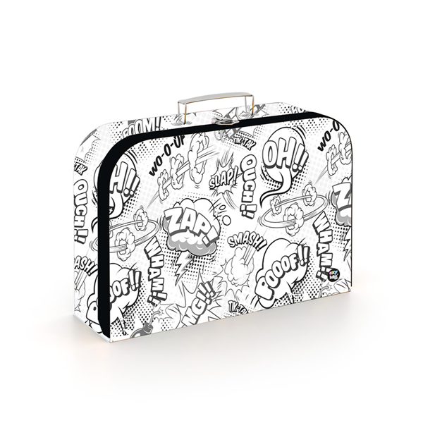 Kufřík lamino 34 cm - Komiks White