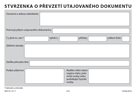 Stvrzenka o převzetí utajovaného dokumentu podle vyhlášky č. 275/ 2015 Sb.
