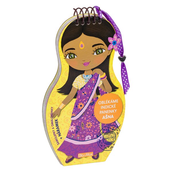Oblékáme indické panenky AŠNA – Omalovánky - Charlotte Segond-Rabilloud a kolektiv - 12x21 cm