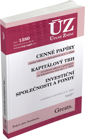 ÚZ 1580 / Cenné papíry, Kapitálový trh, Investiční společnosti a fondy, Komoditní burzy
