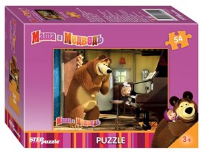 Puzzle mini 54 Máša a Medvěd - Hra na klavír