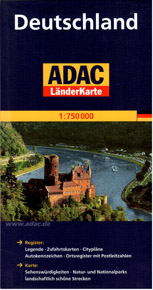 Německo - mapa ADAC - 1:750 000