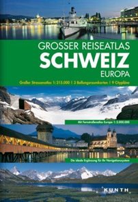 Švýcarsko - atlas Kunth - 1:215 000