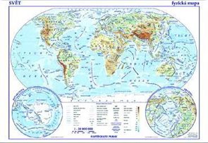 Svět -školní - obecně zeměpisný - nástěnná mapa - 1:28 000 000