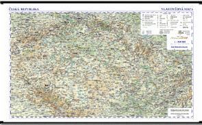 Česká republika -školní- vlastivědná - nástěnná mapa - 1:370 000