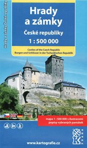 Česk&#225; republika - Hrady a z&#225;mky - mapa KP - 1:500 000