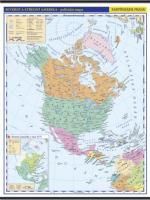 Amerika - Severní a Střední -školní- politická - nástěnná mapa - 1:10 000 000