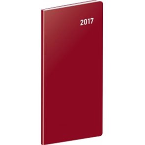 Diář 2017 - Vínový - kapesní/plánovací měsíční