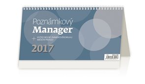 Kalendář stolní 2017 - Poznámkový/Manager
