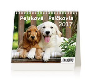 Kalendář stolní 2017 - MiniMax/Pejskové
