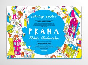 Praha - Plakát omalovánka