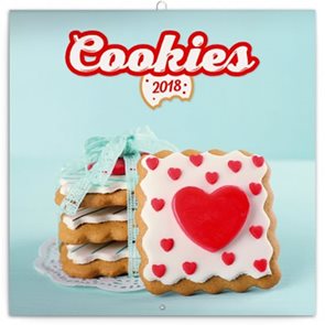 Kalendář poznámkový 2018 - Cookies, 30 x 30 cm