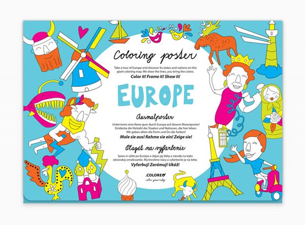 Europe - Plakát omalovánka - neuveden