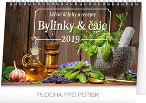 Kalendář stolní 2019  - Bylinky a čaje, 23,1 x 14,5 cm