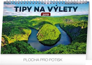 Kalendář stolní 2019  - Tipy na výlety, 23,1 x 14,5 cm