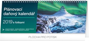 Kalendář stolní 2019  - Plánovací daňový s fotkami, 33 x 12,5 cm