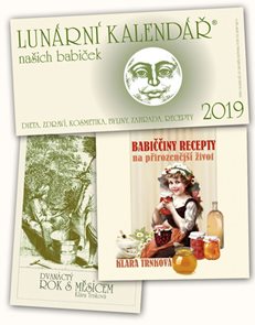Kalendář 2019 - Lunární + Babiččiny recepty na přirozenější život + Dvanáctý rok s Měsícem