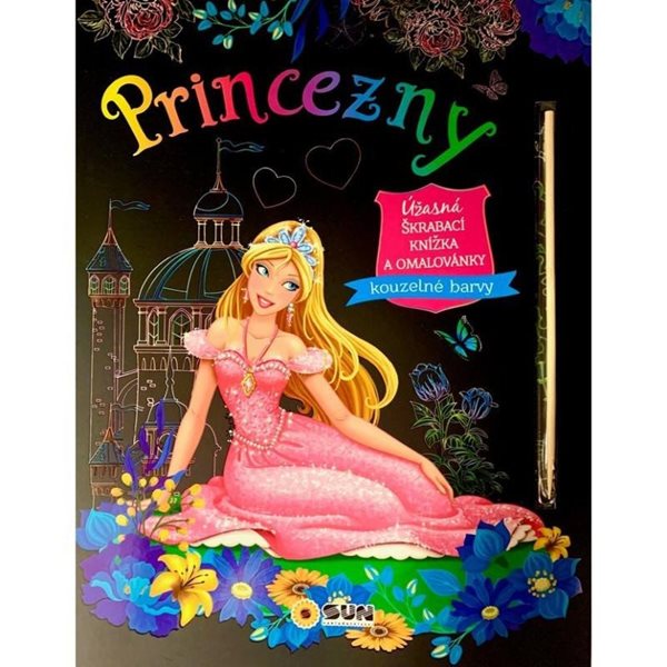 Princezny - Úžasná škrábací knižka a omalovánky - neuveden